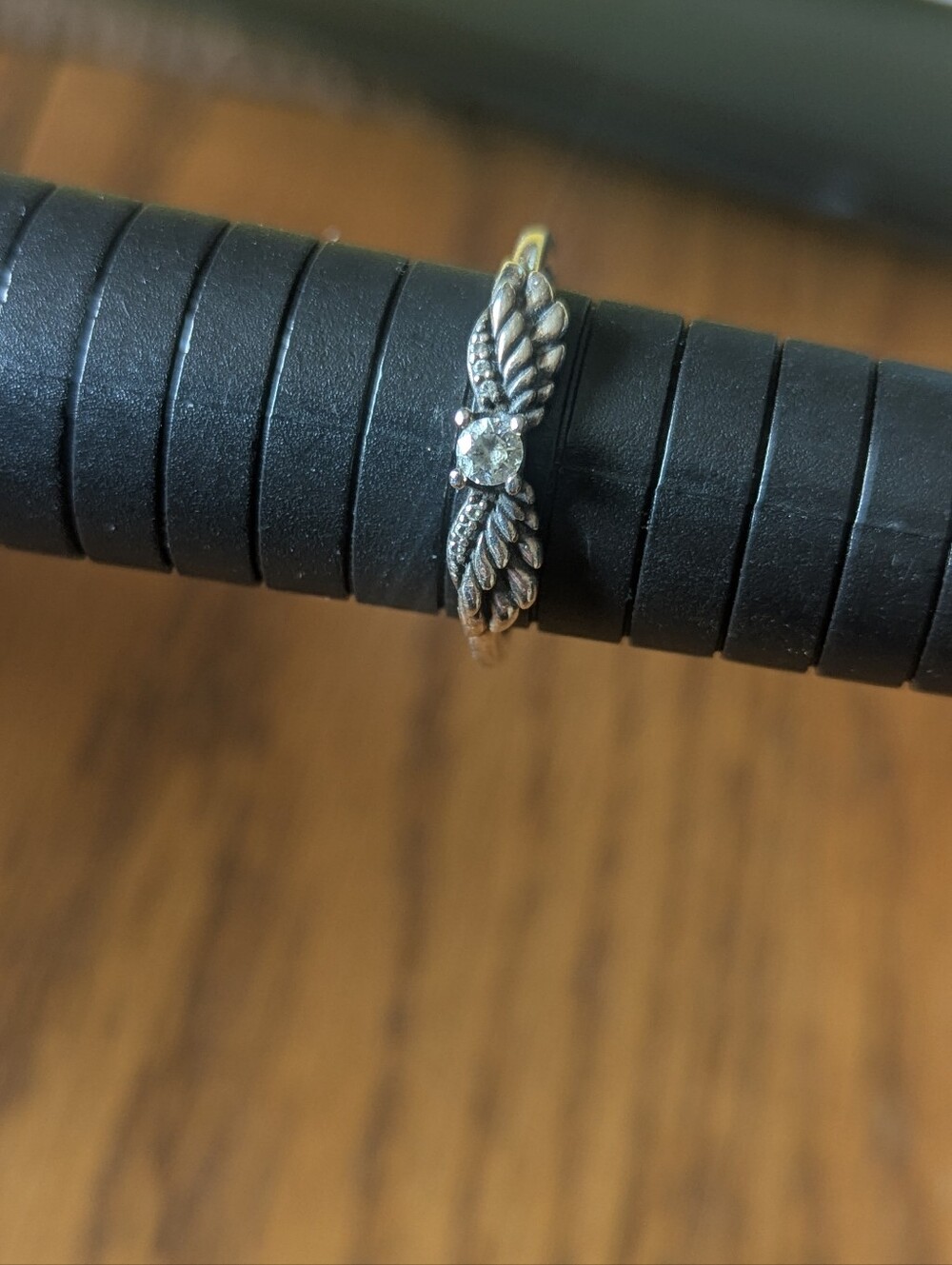 Pandora Shining Angel Wings Sterling Ring